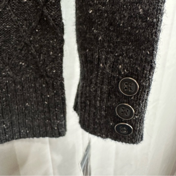 Karen Scott Womens Diamond Cable Knit Sweater Charcoal Grey Small - Picture 4 of 7